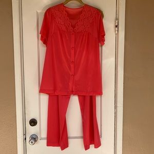 Vintage Herson Kickernick Silky Pajamas S-M.